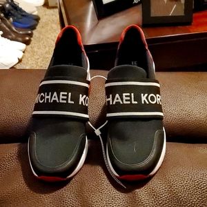 Kids Michael Kors shoes, size 5.5 blue/red/white platforms